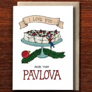 Christmas Greeting Card | I Love You Pavlova